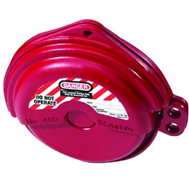 Master Lock Rotating Gate Valve Lockout, 1 in to 3 in dia Handle, Red (1 EA / EA)