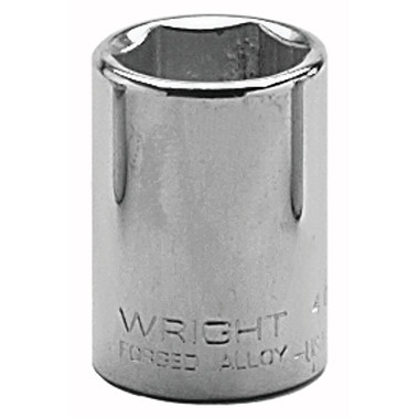Wright Tool 1/2" Dr. Standard Sockets, 1/2 in Drive, 1 3/8 in, 6 Points (1 EA / EA)
