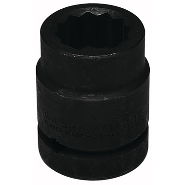 Wright Tool 1" Dr. Standard Impact Sockets, 1 in Drive, 1 7/8 in, 12 Points (1 EA / EA)