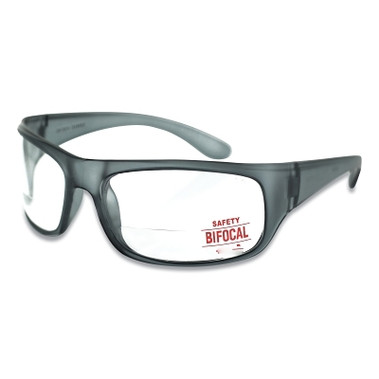 Anchor Brand Bifocal Safety Glasses, 2.5 Diopter, Clear Polycarbonate Lens/Tint, Black Frame (1 EA / EA)