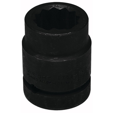 Wright Tool 1" Dr. Standard Impact Sockets, 1 in Drive, 3/4 in, 12 Points (1 EA / EA)