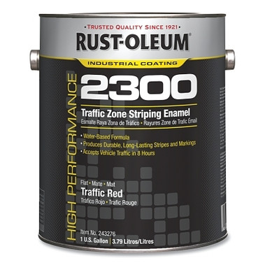 Rust-Oleum High Performance 2300 System Traffic Zone Striping Paint, 1 gal, Red, Flat (2 GA / CA)