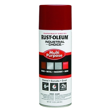 Rust-Oleum Industrial Choice 1600 System Enamel Aerosols, 12 oz, Banner Red, High-Gloss (6 CAN / CS)