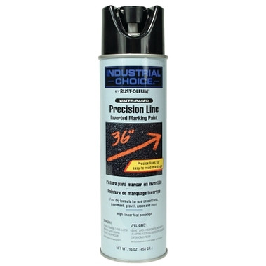 Rust-Oleum Industrial Choice M1600/M1800 System Precision-Line Inverted Marking Paint, 17 oz, Black, M1800 Water-Based (12 CN / CS)