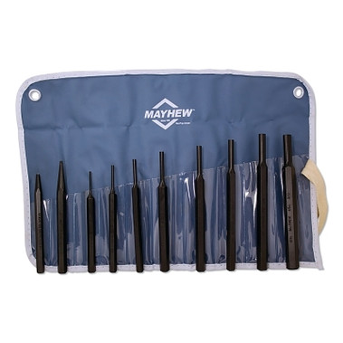Mayhew Tools 10 Pc. Punch Kits, Round; Pointed, English, Pouch (1 KIT / KIT)