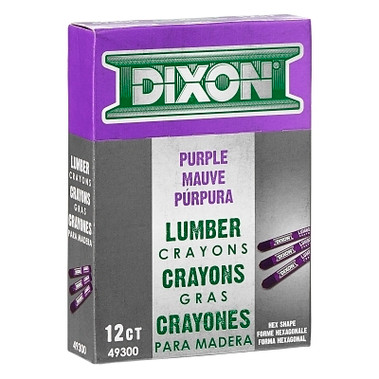 Dixon Ticonderoga Lumber Crayons, 1/2 in X 4 1/2 in, Purple (12 MKR / DOZ)