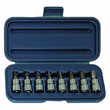 Wright Tool 8 Piece Hex Bit Metric Socket Sets, 3/8 in, Metric (1 SET / SET)