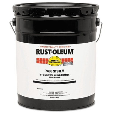 Rust-Oleum High Performance 7400 System DTM Alkyd Enamels, 1 Gallon Can, White, Semi-Gloss (2 GAL / CS)