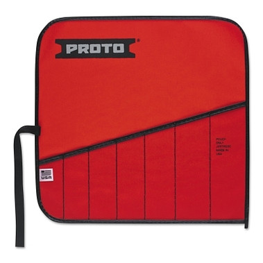 Proto Vinyl Tool Kit Pouches, 7 Compartments, Red, Vinyl (1 EA / EA)