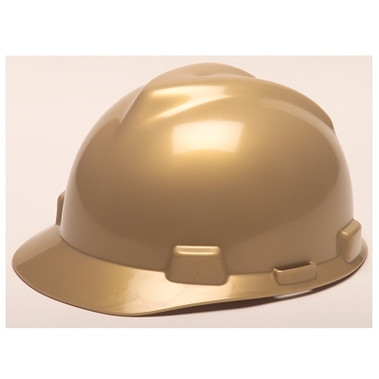 MSA V-Gard Protective Cap, Fas-Trac Ratchet, Cap, Gold (1 EA / EA)