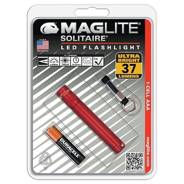 MAG-Lite Solitaire LED AAA Flashlight, AAA, 37, Red (6 EA  / BX)