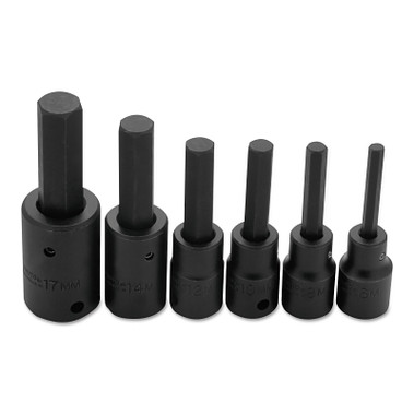 Proto Torqueplus 6 Piece Metric Hex Bit Impact Socket Sets, 1/2 in (1 SET / SET)