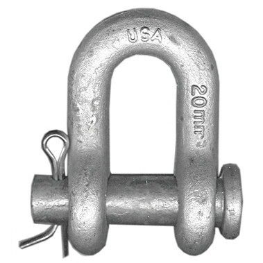 CM Columbus McKinnon Round Pin Chain Shackles, 5/8 in Bail Size, 4.5 Tons, Secured Pin Shackle (1 EA / EA)