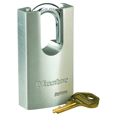 Master Lock Pro Series High Security Padlocks-Solid Steel, 5/16"Dia,1 3/16" X 29/32", Shroud (6 EA / BOX)