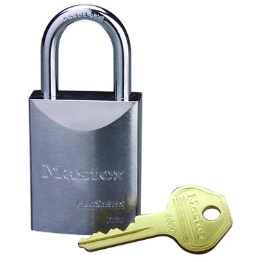 Master Lock Pro Series High Security Padlocks-Solid Steel, 5/16" Dia, 2 1/2" L X 29/32" W (6 EA / BOX)