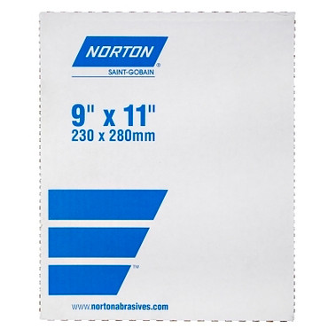 Norton Fine Grit Paper Sheets, Aluminum Oxide, Paper, 180 Grit (1 PK / PK)