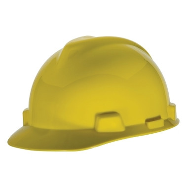 MSA V-Gard 500 Protective Caps, 6 Point Fas-Trac, Yellow (1 EA / EA)