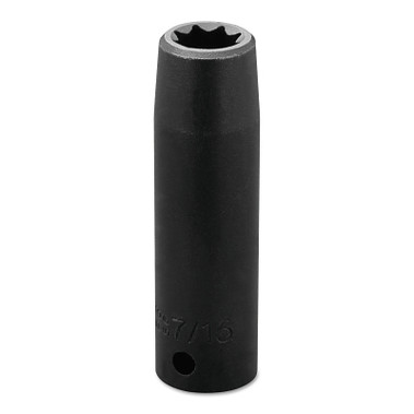 Proto Torqueplus Deep Impact Sockets 1/2 in, 1/2 in Drive, 7/16 in, 8 Points (1 EA / EA)