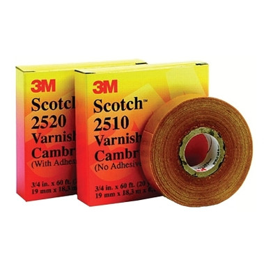 Scotch Varnished Cambric Tape 2520, 3/4 in x 36 yd, Yellow (1 RL / RL)