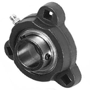 Hub City FB150UR X 1-1/8 FLG BLK BALL BEARING ; 1-1/8" BORE 3 BOLT DUCTILE IRON HOUSING