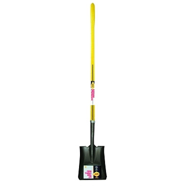 Nupla Ergo-Power Square Point Shovel, Heavy Gauge Back, 48" Fiberglass Straight Handle (6 EA / BDL)