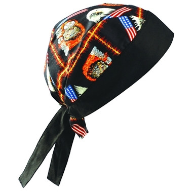 OccuNomix Tuff Nougies Regular Tie Hats, One Size, Motorcycle (1 EA / EA)