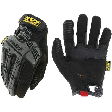 Mechanix Wear M-Pact Mechanics Glove, Armortex/D3O/EVA Foam/Synthetic Leather/TPR/TrekDry, Size 9, Black/Gray (1 PR / PR)