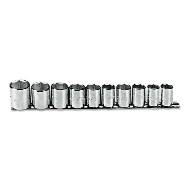 Proto Torqueplus 10 Piece Socket Sets, 3/8 in, 6 Point (1 SET / SET)