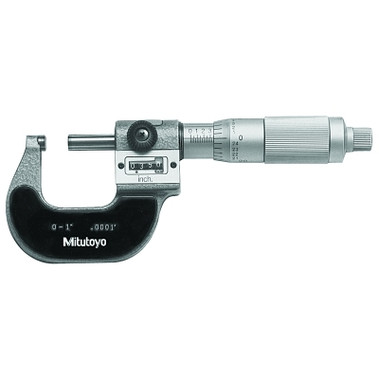 Mitutoyo Series 193 Digit OD Micrometers, 2 in-3 in, .0001 in, Ratchet Stop (1 EA / EA)