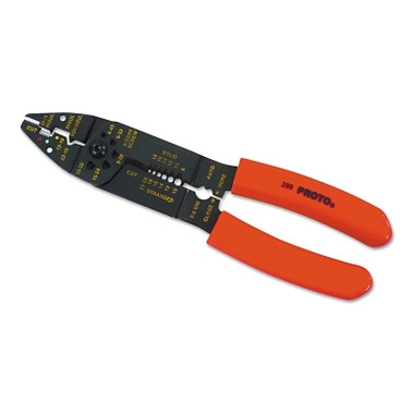 Proto Wire Stripper/Crimpers, 8 1/2 in, 10-22 AWG, Red (1 EA / EA)