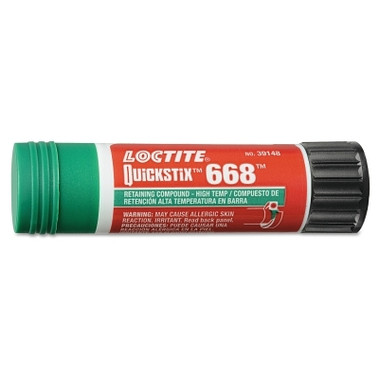 Loctite QuickStix 668 Retaining Compound, High Temperature, 19 g Tube, Green, 1870 psi (1 EA / EA)