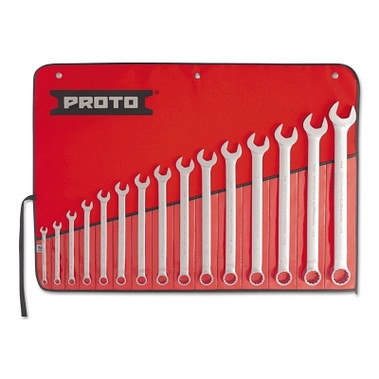 Proto Torqueplus 12-Point Combination Wrench Set, 15 Piece, Polished Finish (1 EA / EA)