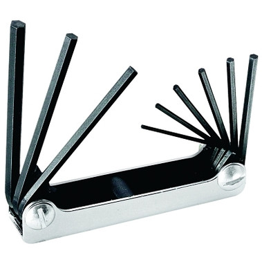 Klein Tools Folding Hex Tools, 9 per fold-up, Hex Tip, Inch (1 SET / SET)