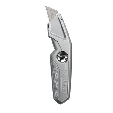 Irwin Drywall Fixed Utility Knives, 9 3/16", Carbon Steel Blade, Aluminum, Silver (5 EA / BX)