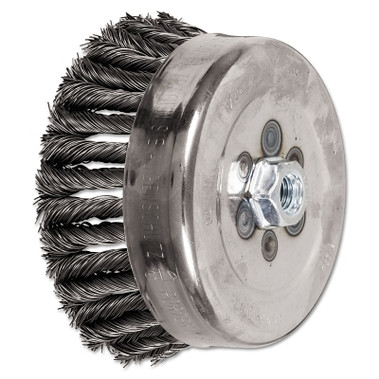 Advance Brush COMBITWIST Knot Wire Cup Brush, 6 in Dia., 5/8-11 Arbor, .023 Carbon Steel Wire (1 EA / EA)