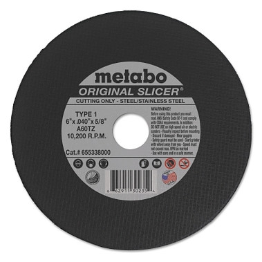 Metabo Original Slicer Wheels, Aluminum, 6 in Dia. (50 EA / BX)