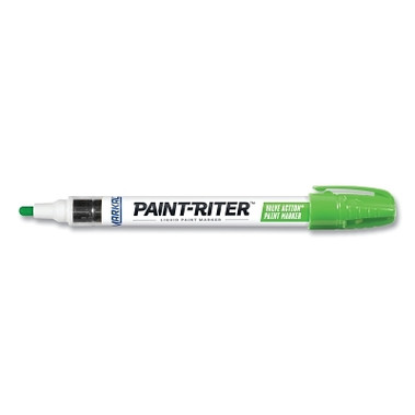 Markal Valve Action Paint Markers, Green, 1/8 in, Medium, Carded (1 MKR / MKR)