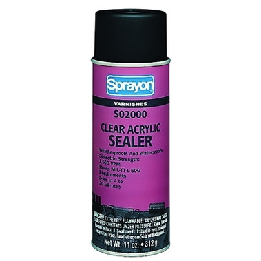 Sprayon Clear Acrylic Sealants, 16 oz Aerosol Can, Clear (12 CN / CA)