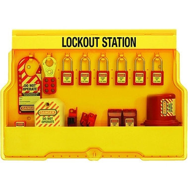 Master Lock Safety Series Lockout Stations, 22 in, Electrical, Zenex Thermoplastic (1 EA / EA)