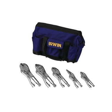 Irwin VISE-GRIP The Original 5-Pc Locking Pliers Sets with Tool Bag, 5 in, 6 in, (2) 10 in (1 ST / ST)