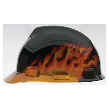 MSA Specialty V-Gard Protective Cap, 4 Point, Cap, Black Fire (1 EA / EA)