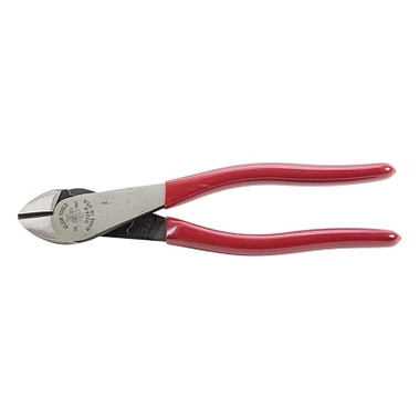 Klein Tools Diagonal-Cutting High-Leverage Pliers, 7 in L, Red Plastic-Dipped Handle (1 EA / EA)