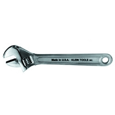Klein Tools Extra Capacity Adjustable Wrenches, 10in Long, 1 5/16 in Opening, Chrome, Dipped (6 EA / BOX)