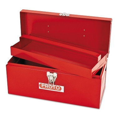 Proto General Purpose Tool Boxes, Single Latch, 14 in x 6 in x 6 1/2 in, Steel, Red (1 EA / EA)