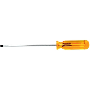 Klein Tools Vaco Slotted Cabinet Tip Screwdrivers, 1/8 in, 9 in Overall L (1 EA / EA)