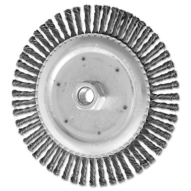 Advance Brush Stringer Bead Twist Knot Wheel, 6 7/8 D x 3/16 W, .02 Carbon Steel, 9,000 rpm (10 EA / BX)