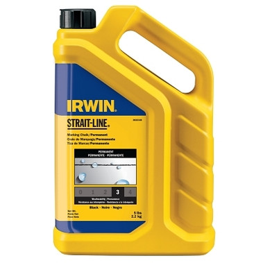 Irwin Strait-Line Permanent Staining Marking Chalk, 5 lb, Bottle, Jet Black (1 BTL / BTL)