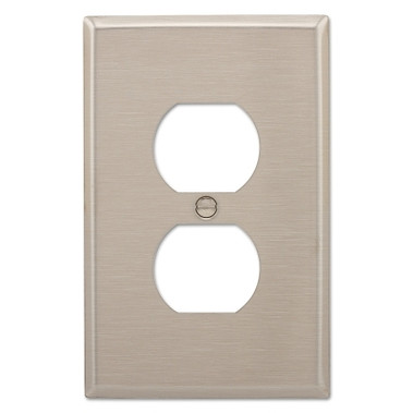 Eaton Crouse-Hinds WALLPLATE 1G DUPLEX RECEPTACLE MID SS (10 EA / PK)