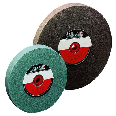 CGW Abrasives Bench Wheels, Green Silicon Carbide,Single, Type1, 12X1 1/2, 1 1/4" Arbor, 80, I (1 EA / EA)