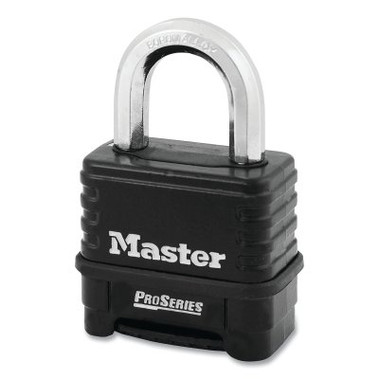 Master Lock ProSeriesÃ‚Â Resettable Combination Padlock, 9 mm dia x 24 mm W x 28 mm H Shackle, Zinc Die Cast, Carded (4 EA / PK)